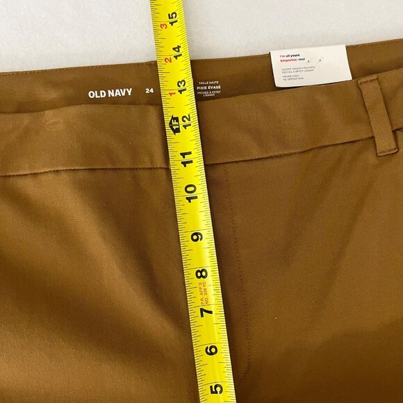 Old Navy High-Rise Pixie Flare Pants Women's Plus Size 24 Stretch Brown NWT - Picture 10 of 12